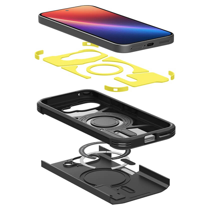 Magsafe Противоударен Калъф за Google Pixel 9A, Spigen Tough Armor Case, Черен (8)