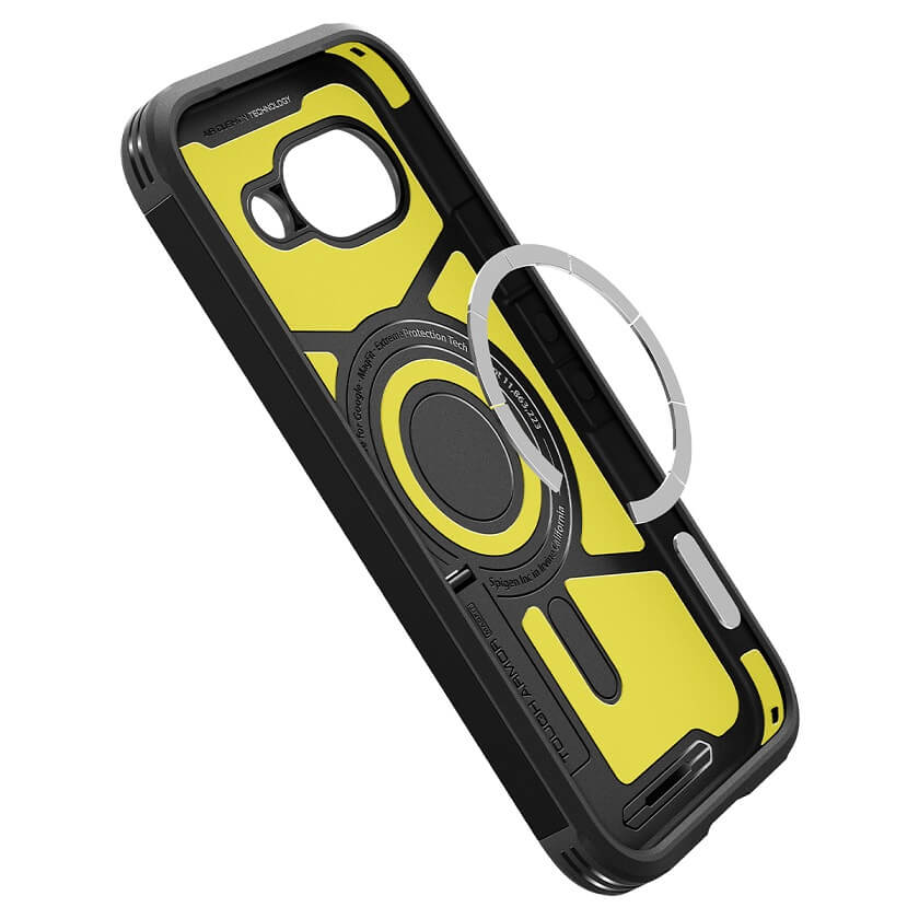 Magsafe Противоударен Калъф за Google Pixel 9A, Spigen Tough Armor Case, Черен (7)