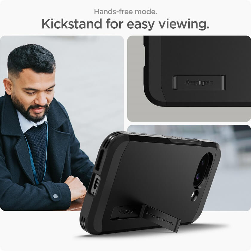 Magsafe Противоударен Калъф за Google Pixel 9A, Spigen Tough Armor Case, Черен (10)