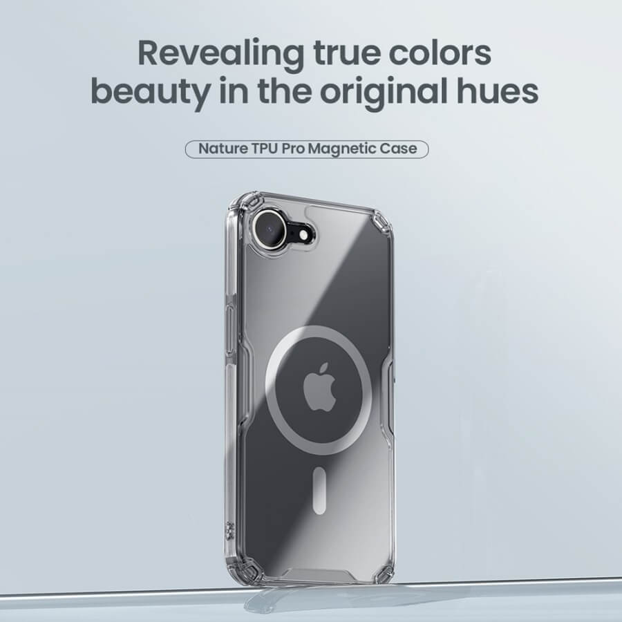 Magsafe Калъф за iPhone 17e/ 16e, Nillkin Nature Pro Case, Прозрачен (6)