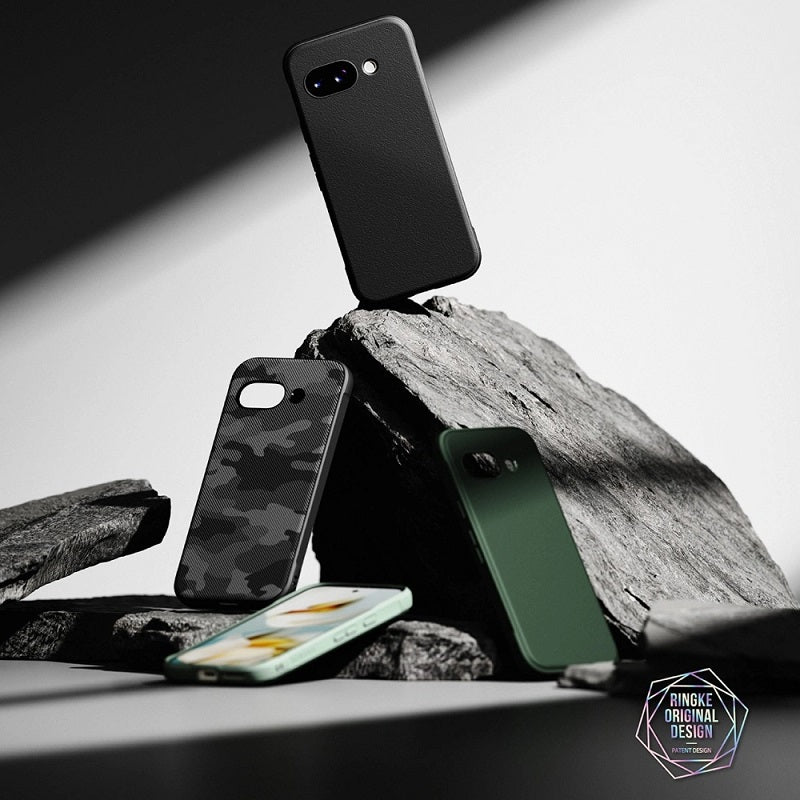 Противоударен Силиконов Калъф за Google Pixel 9A, Ringke Onyx Case, Черен (5)