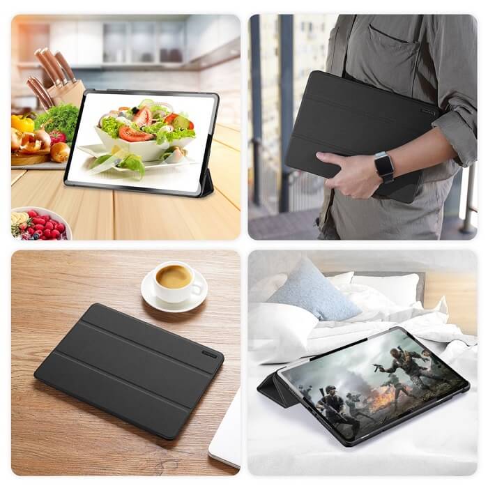 Калъф с Pen Поставка за Xiaomi Redmi Pad 1/2 Pro 12.1, Dux Ducis Domo Case, Черен (7)