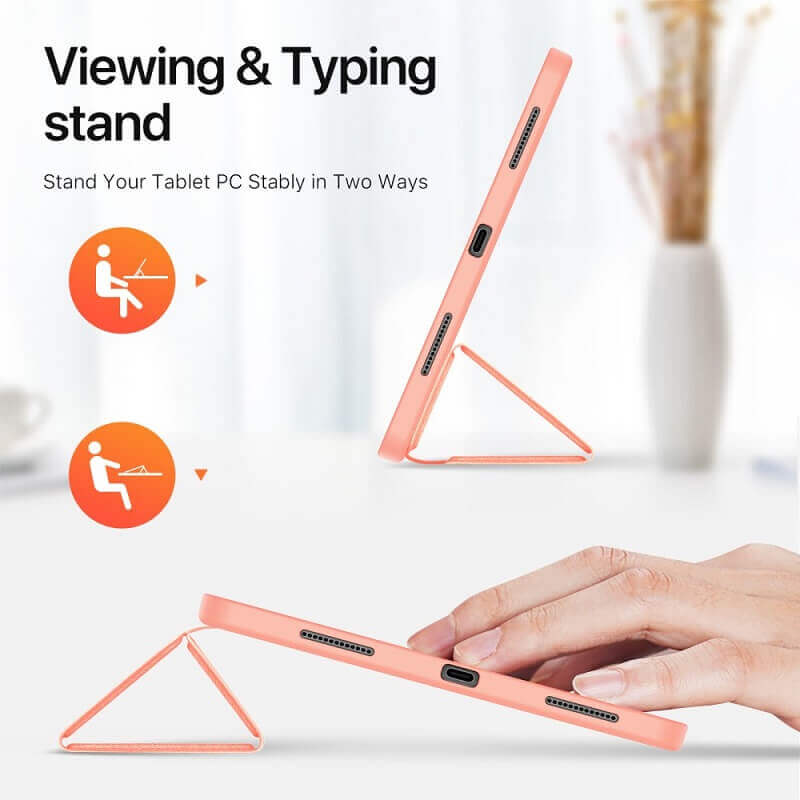 Калъф с Pen Поставка за iPad Pro 11 2025-2024, Dux Ducis Domo Case, Розов (9)