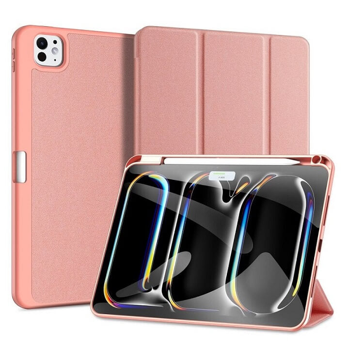 Калъф с Pen Поставка за iPad Pro 11 2025-2024, Dux Ducis Domo Case, Розов (5)