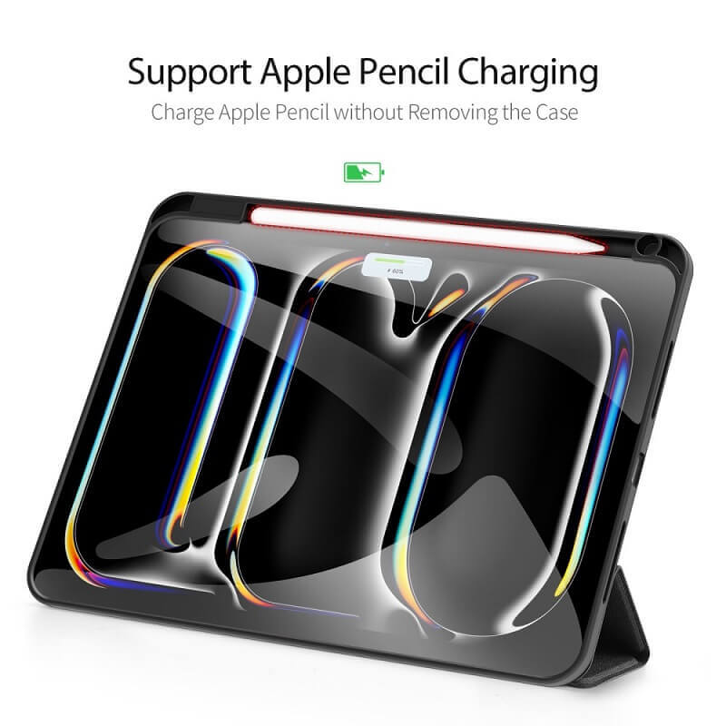 Калъф с Pen Поставка за iPad Pro 13 2025-2024, Dux Ducis Domo Case, Черен (3)