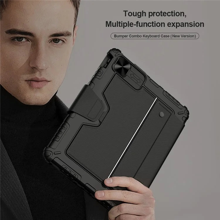 Калъф с Клавиатура за iPad Air 11" 2026-2020, Nillkin Bumper Keyboard Case, Черен (2)