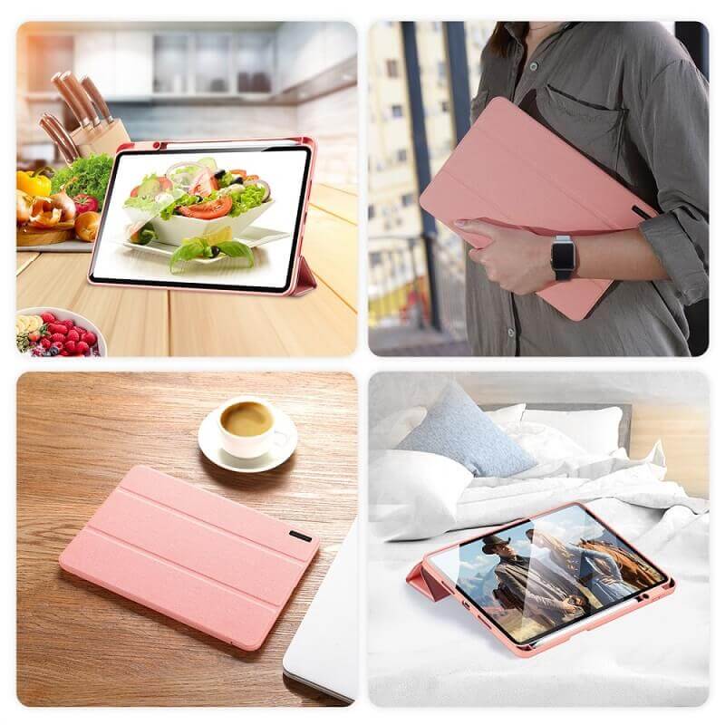 Калъф с Pen Поставка за Xiaomi Pad 8 Pro/ 8/ 7 Pro/ 7 11.2", Dux Ducis Domo Case, Розов (7)