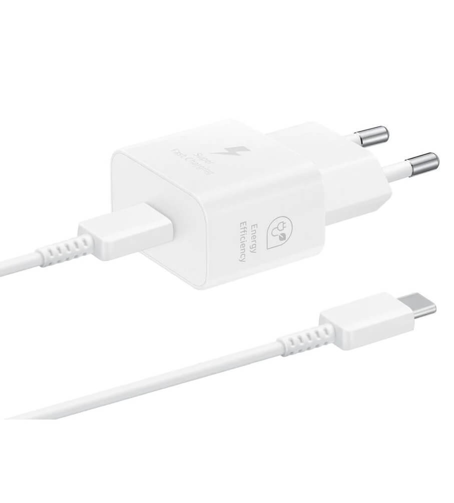 Оригинално Зарядно Samsung 25W 220v Super Fast Charger LS с USB-C Кабел EP-T2510XWE, Бял (Bulk)