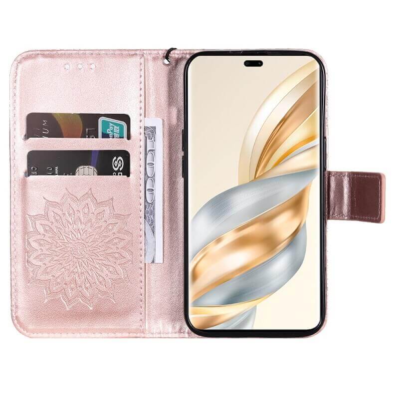 Кожен Калъф за Honor Magic 7 Lite, Forcell Mezzo Book Case, Златист (4)