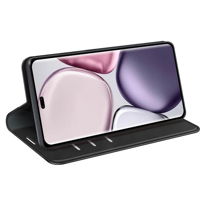 Кожен Калъф с Джобове за Honor Magic 7 Lite, Wallet Book Case, Черен (4)
