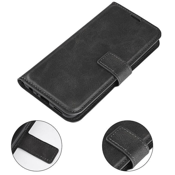 Кожен Калъф с Джобове за Honor Magic 7 Pro, Wallet Book Case, Черен (8)