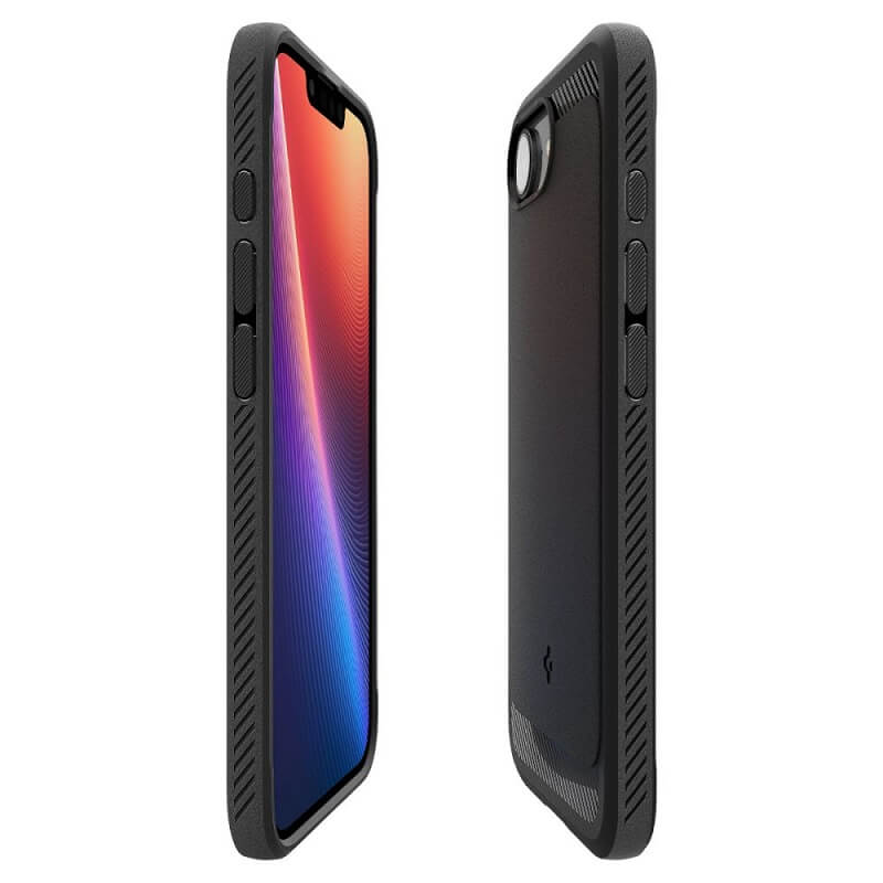 Magsafe Противоударен Калъф за iPhone 17e/ 16e, Spigen Rugged Armor Magsafe Case, Черен (4)