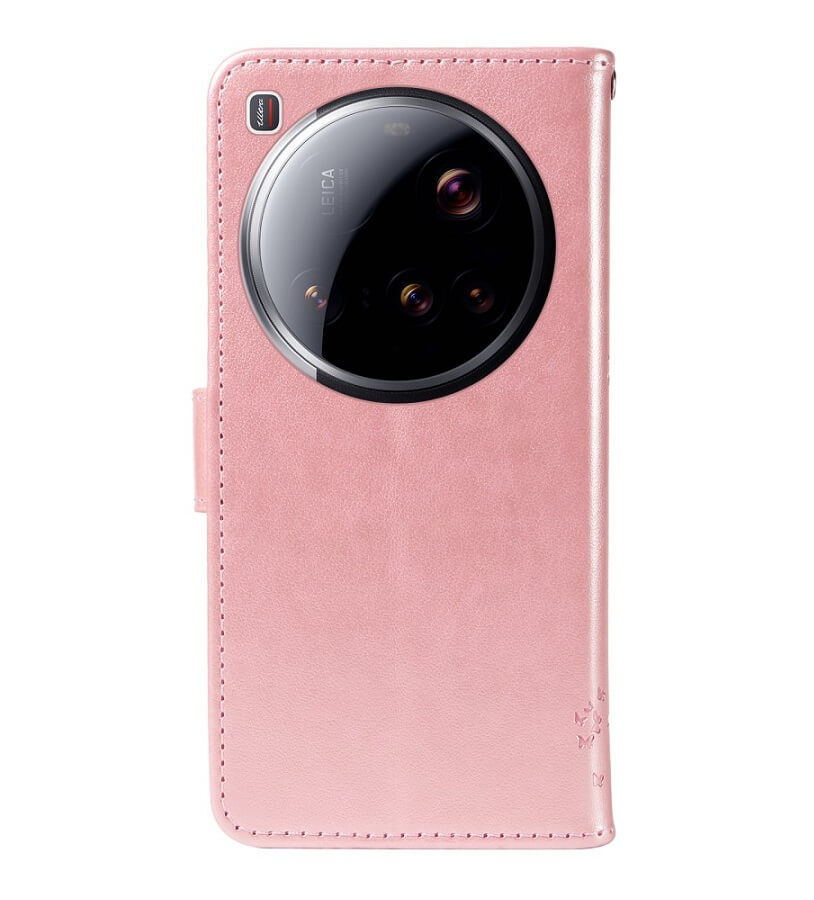 Кожен Калъф с Джобове за Xiaomi 15 Ultra, Wallet Book Case, Розов (2)