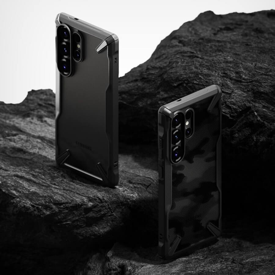 Противоударен Хибриден Калъф за Samsung S25 Ultra, Ringke Fusion X Case, Черен (7)