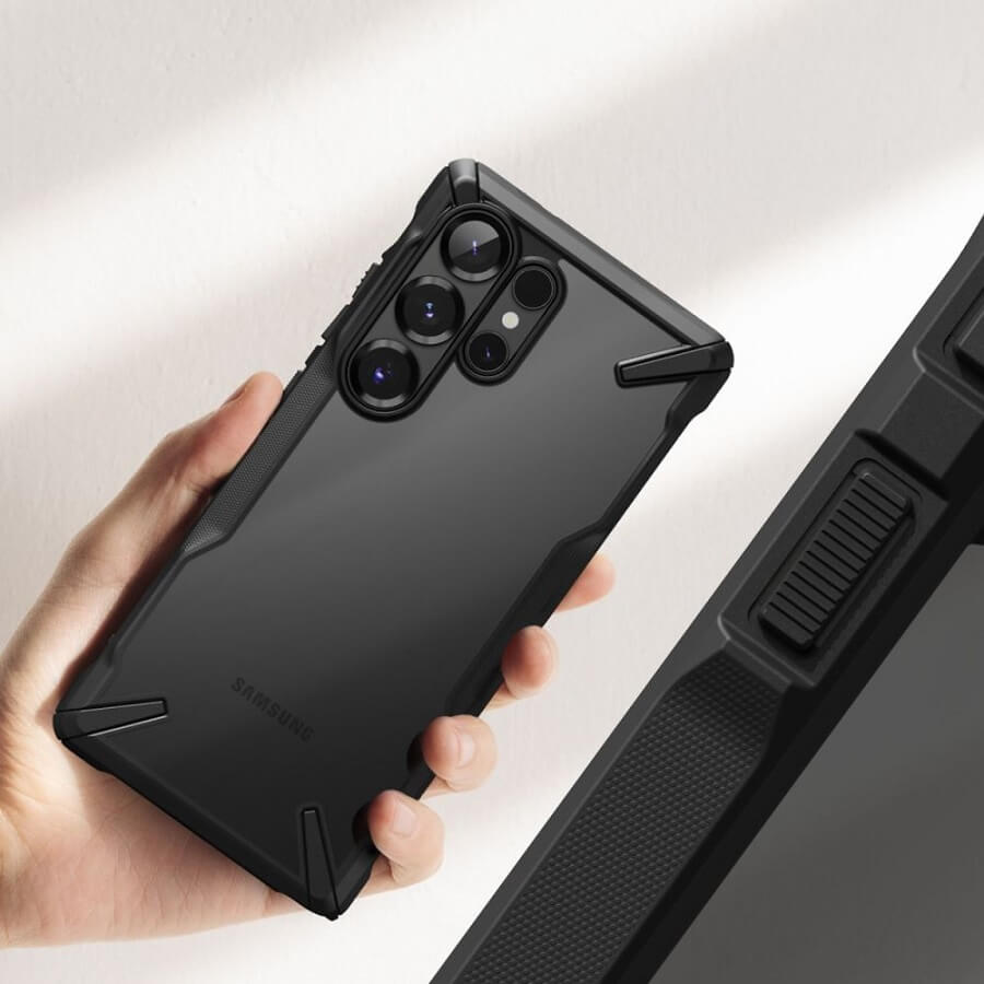 Противоударен Хибриден Калъф за Samsung S25 Ultra, Ringke Fusion X Case, Черен (6)