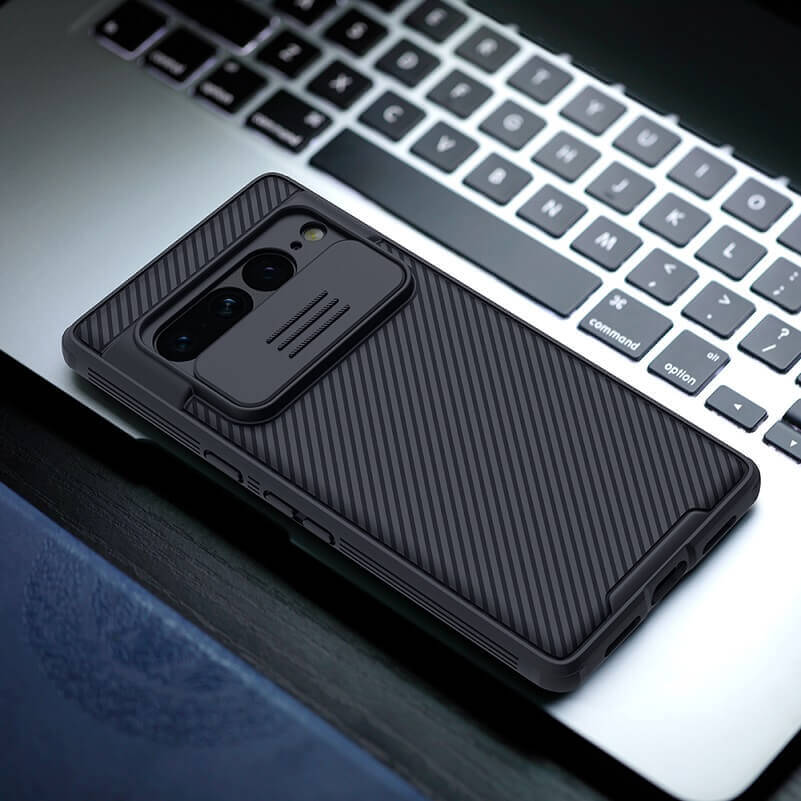 Калъф с Плъзгач за Камера за Google Pixel 7 Pro, Nillkin CamShield Case, Черен (5)
