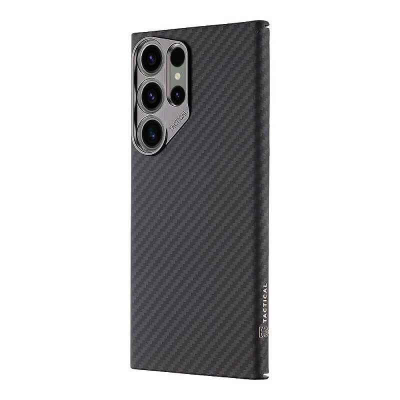 Magsafe Кевларен Калъф за Samsung S24 Ultra, Tactical MagForce Aramid Case, Черен (2)
