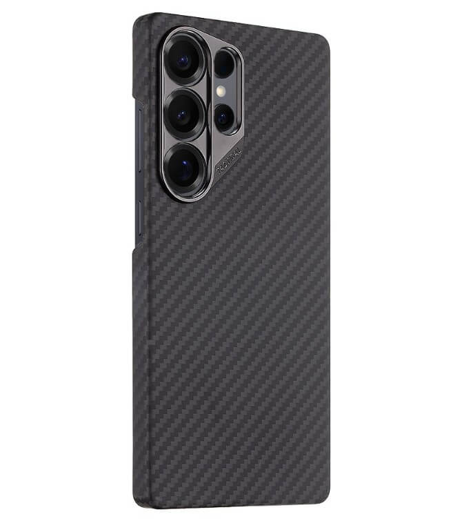 Magsafe Кевларен Калъф за Samsung S25 Ultra, Tactical MagForce Aramid Case, Черен (3)