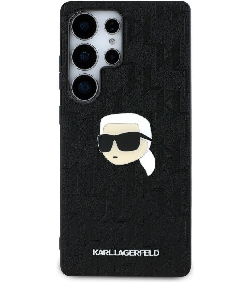 Калъф за Samsung S25 Ultra, Karl Lagerfeld PU Mono K. Head PIN Case, Черен