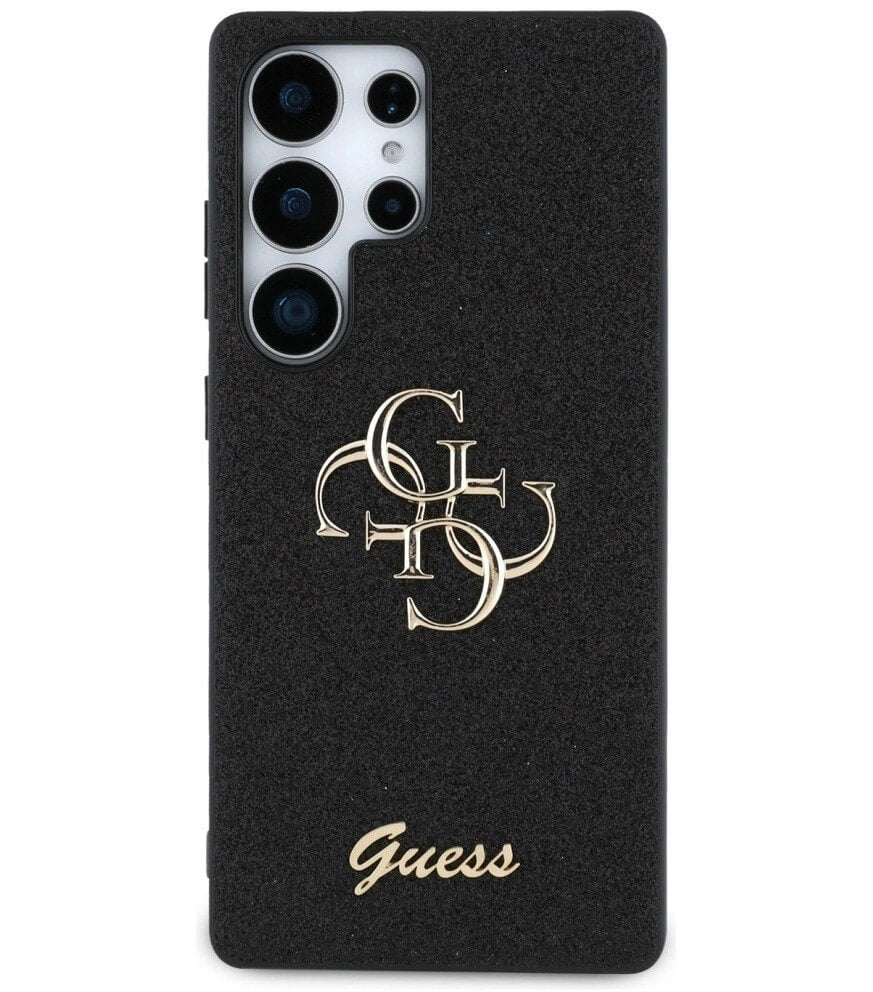 Калъф за Samsung S25 Ultra, Guess Glitter 4G Metal Logo Case, Черен