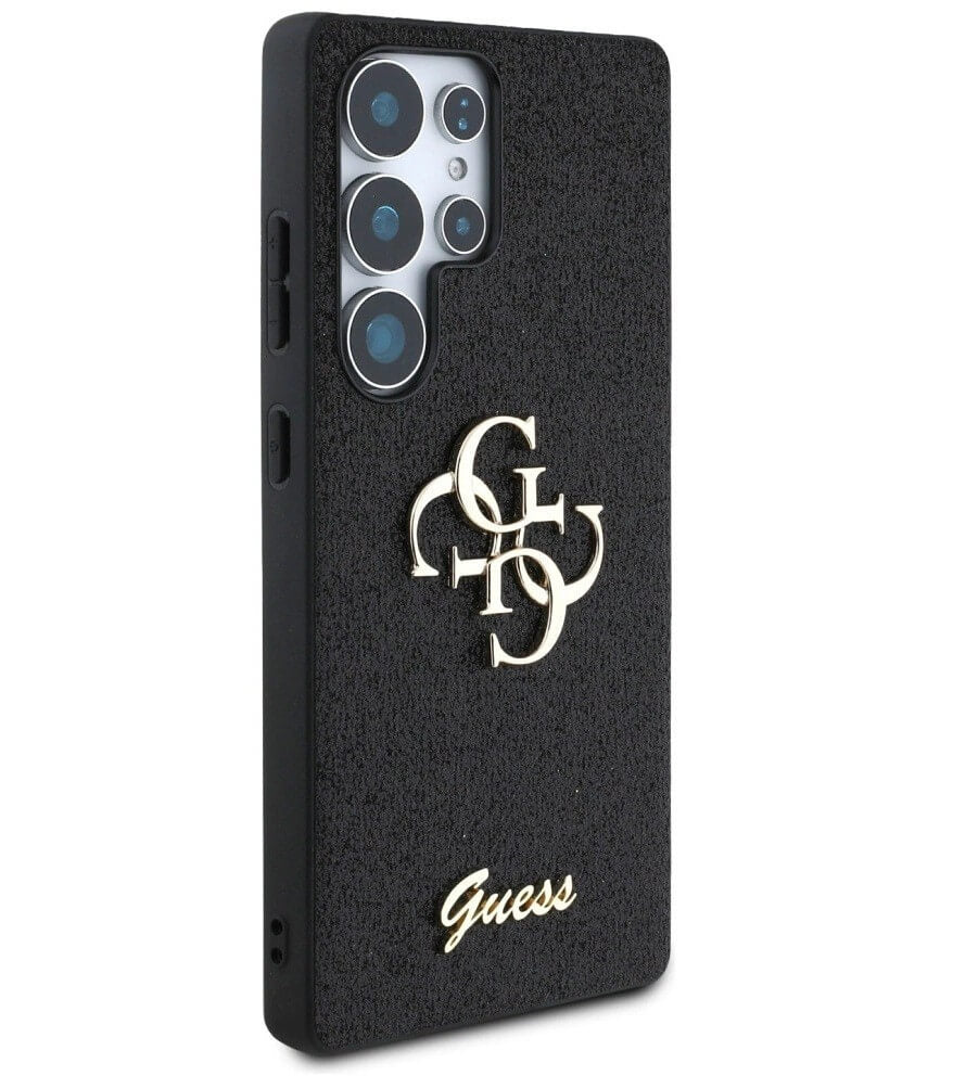 Калъф за Samsung S25 Ultra, Guess Glitter 4G Metal Logo Case, Черен (2)