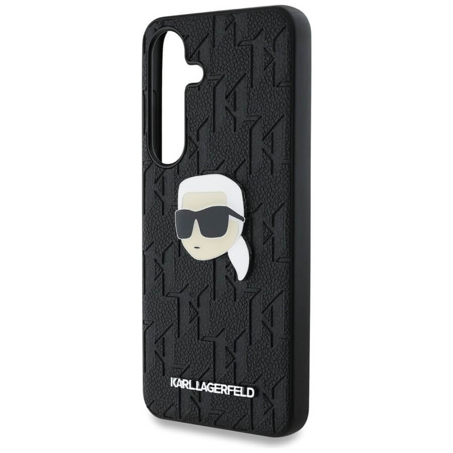 Калъф за Samsung S25, Karl Lagerfeld PU Mono K. Head PIN Case, Черен (5)