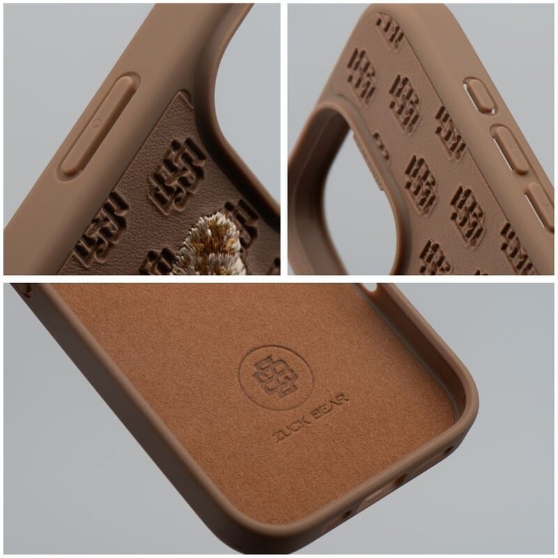 Калъф за iPhone 16 Pro Max, Zuck Bear Paris Gentleman Bag Case, Кафяв (4)