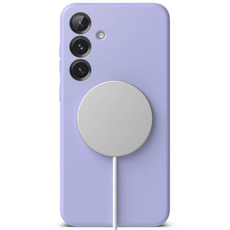 Magsafe Калъф за Samsung S25, Ringke Silicone Magnetic Case, Лилав (4)
