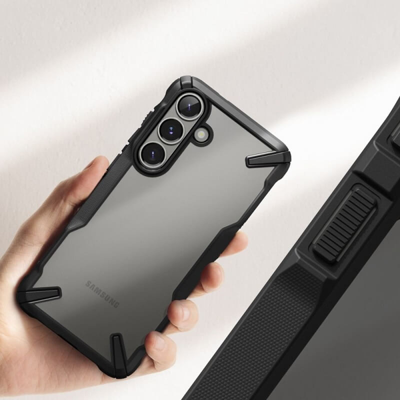 Противоударен Хибриден Калъф за Samsung S25 Plus, Ringke Fusion X Case, Черен (5)