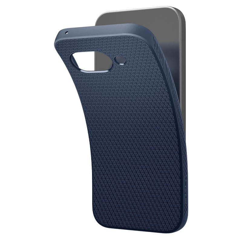 Противоударен Силиконов Калъф за Google Pixel 9A, Spigen Liquid Air Case, Син (6)