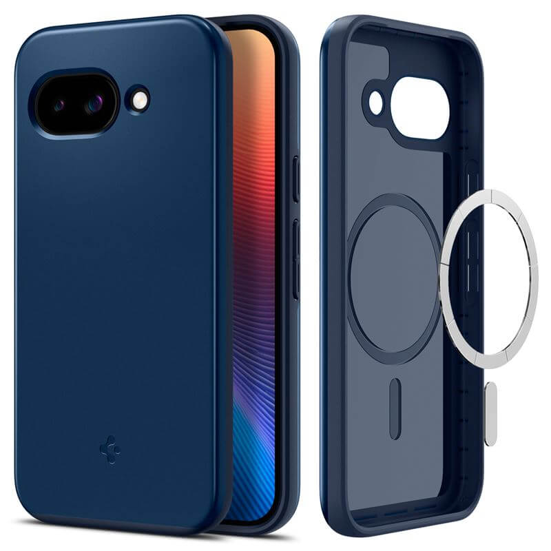Magsafe Противоударен Калъф за Google Pixel 9A, Spigen Thin Fit Magsafe Case, Син (3)