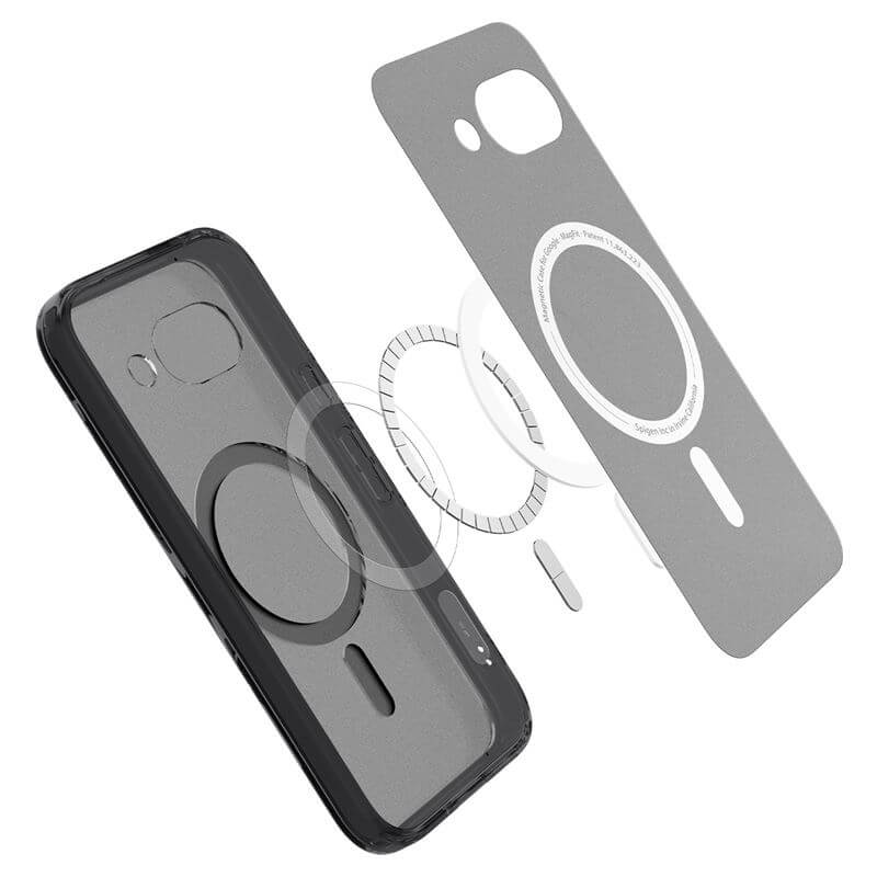 Magsafe Противоударен Калъф за Google Pixel 9A Spigen Ultra Hybrid Frost Case, Черен (6)