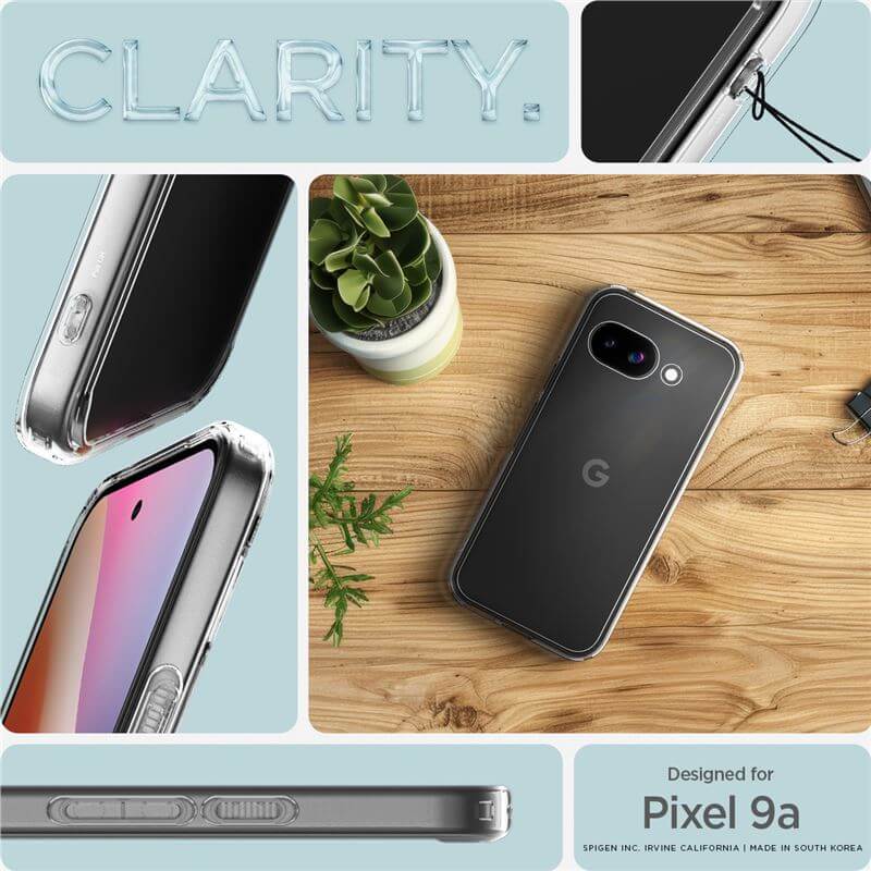 Противоударен Калъф за Google Pixel 9A, Spigen Ultra Hybrid Case, Прозрачен (8)