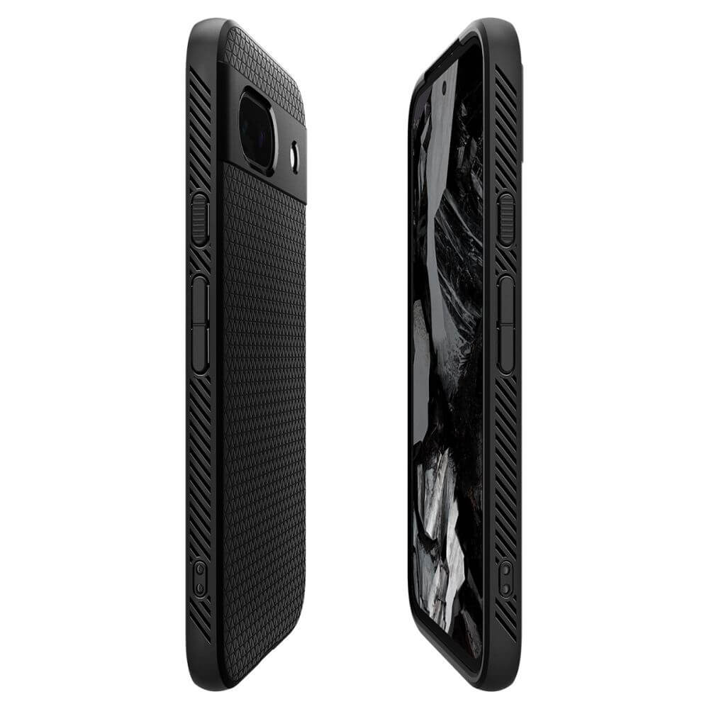 Противоударен Силиконов Калъф за Google Pixel 9A, Spigen Liquid Air Case, Черен (7)