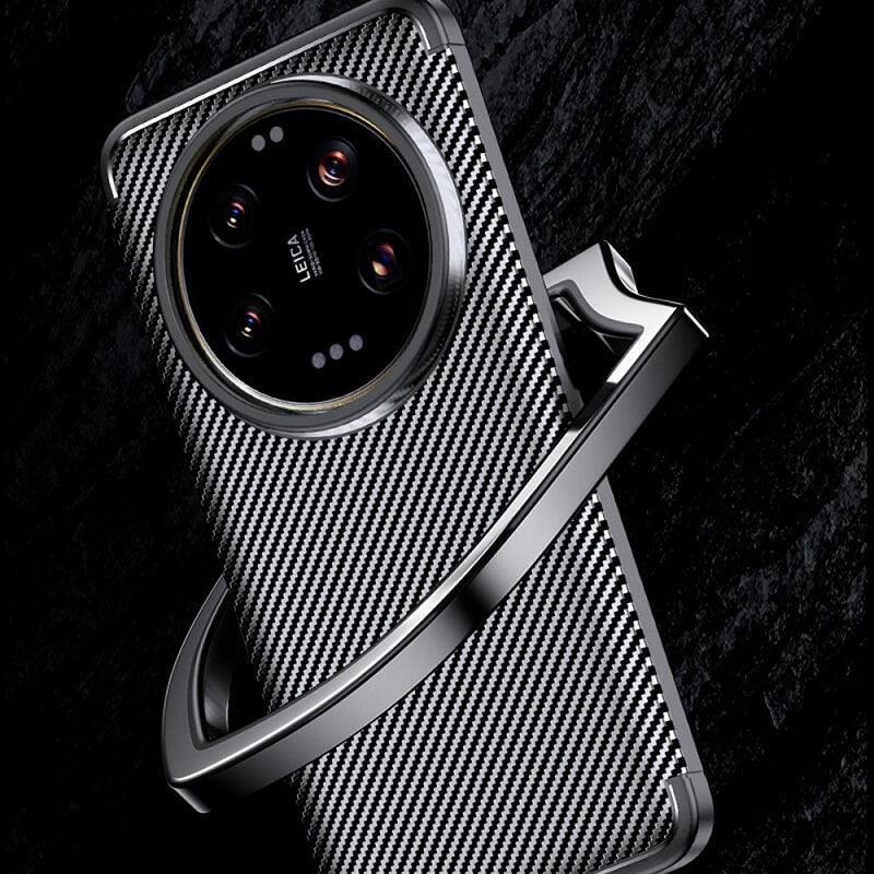 Силиконов Калъф за Xiaomi 15 Ultra, New Carbon Case, Черен (7)