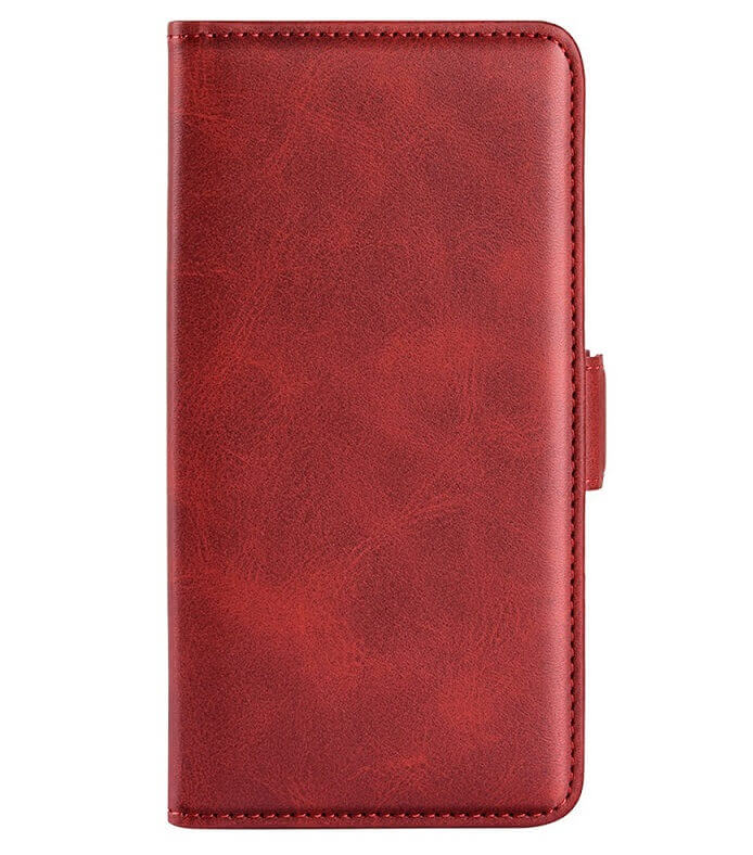 Кожен Калъф с Джобове за Xiaomi 15 Pro, Wallet Book Case, Червен