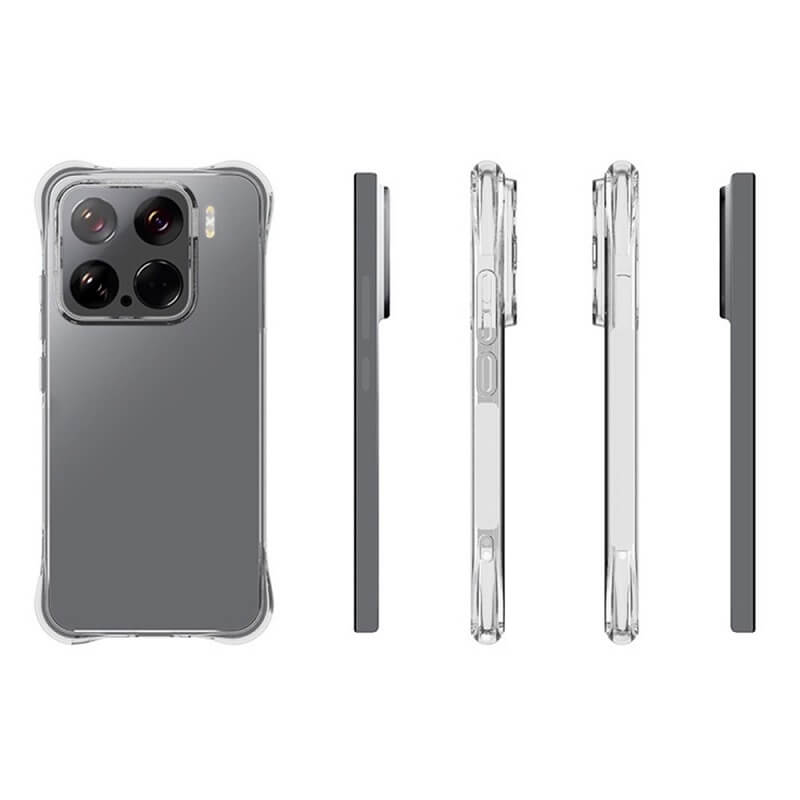 Противоударен Силиконов Калъф за Xiaomi 15, Shockproof Case, Прозрачен (5)
