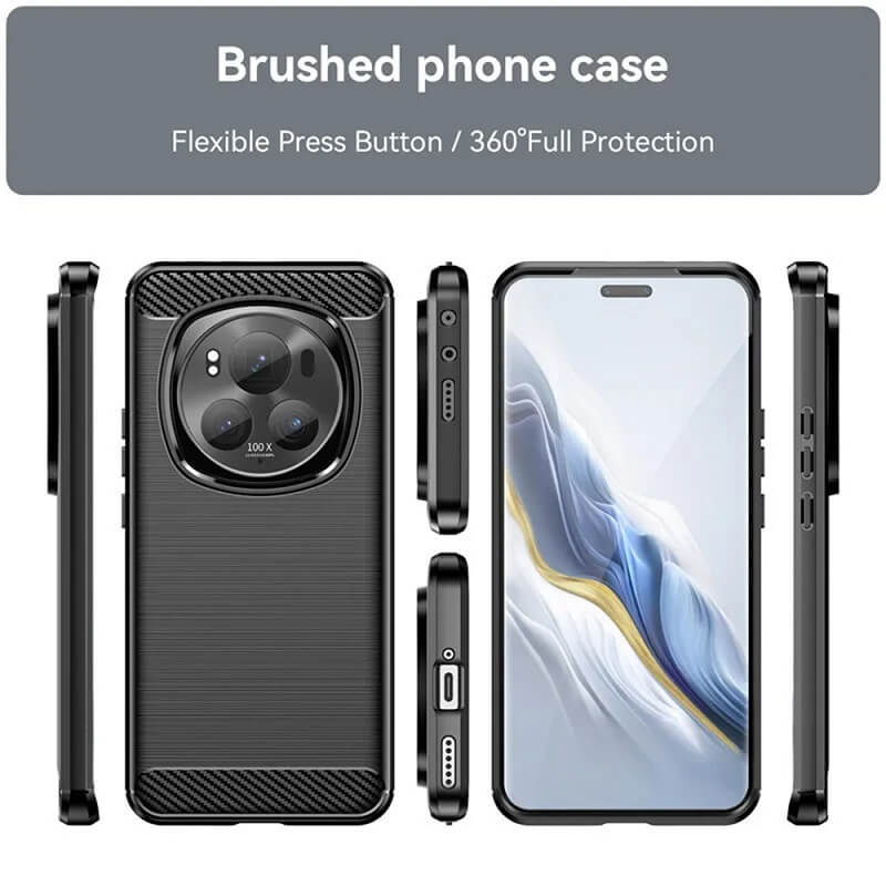 Противоударен Калъф за Xiaomi 15, Premium Carbon Case, Черен (5)