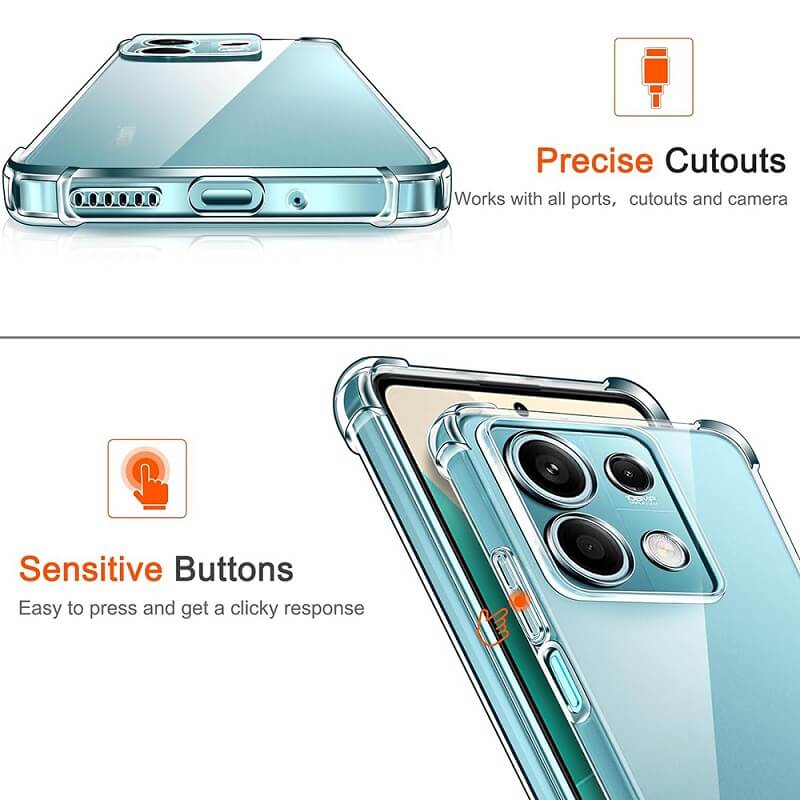 Противоударен Силиконов Калъф за Xiaomi 15 Pro, Shockproof Case, Прозрачен (3)