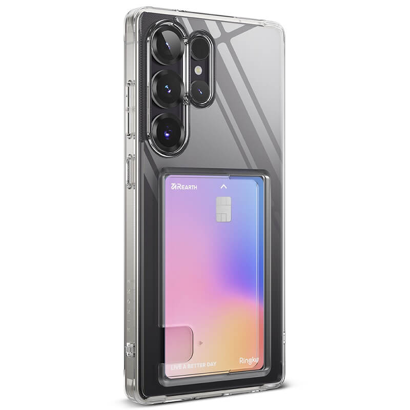 Калъф с Джоб за Карти за Samsung S25 Ultra, Ringke Fusion Card Case, Прозрачен (5)