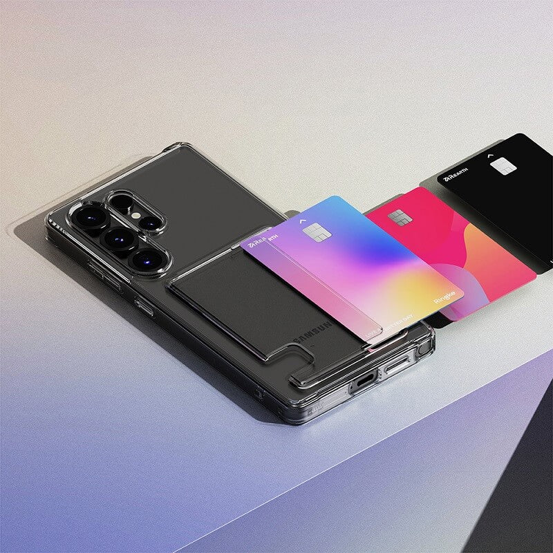 Калъф с Джоб за Карти за Samsung S25 Ultra, Ringke Fusion Card Case, Прозрачен (7)