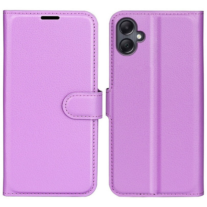 Кожен Калъф с Джобове за Samsung A06, Wallet Book Case, Лилав (3)