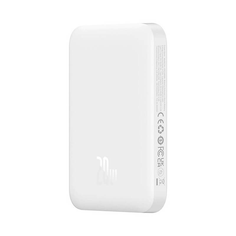 Magsafe Външна Батерия, Baseus Magnetic Mini Air 6000mAh, Бял (3)