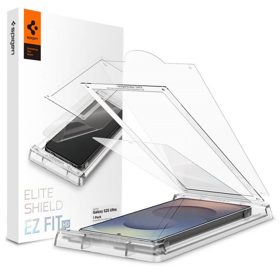 Гъвкав Протектор за Samsung S25 Ultra, Spigen Elite Shield EZ Fit HD Glass, Прозрачен