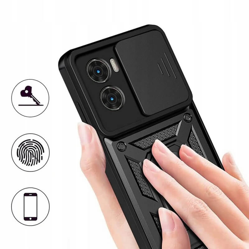 Калъф с Предпазител за Камера и Стойка за Xiaomi Poco X7 Pro, Tech-Protect CamShield Pro Case, Черен (2)