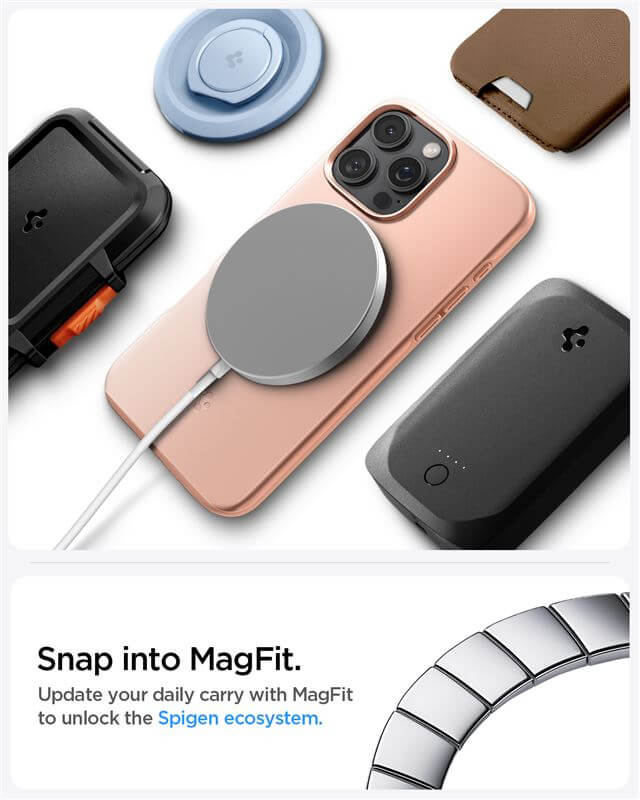 Magsafe Калъф за iPhone 16 Pro Max, Spigen Thin Fit Case, Розов (9)