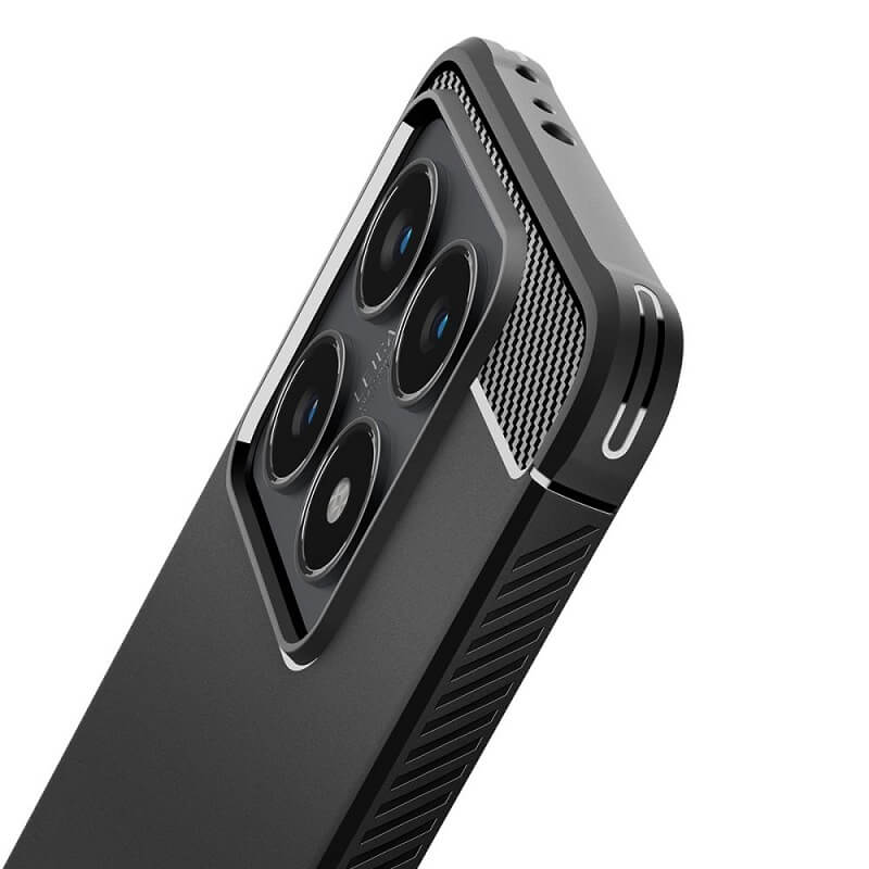 Противоударен Калъф за Xiaomi 14T Pro, Spigen Rugged Armor Case, Черен (7)