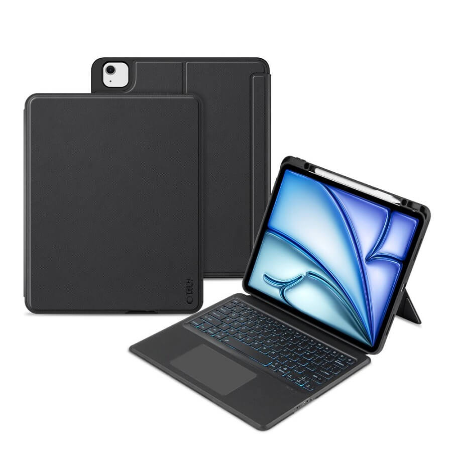 Калъф с Клавиатура за iPad Air 13" M4/ M3/ M2, Tech-Protect SC Pen Magnetic Keyboard Case, Черен (5)