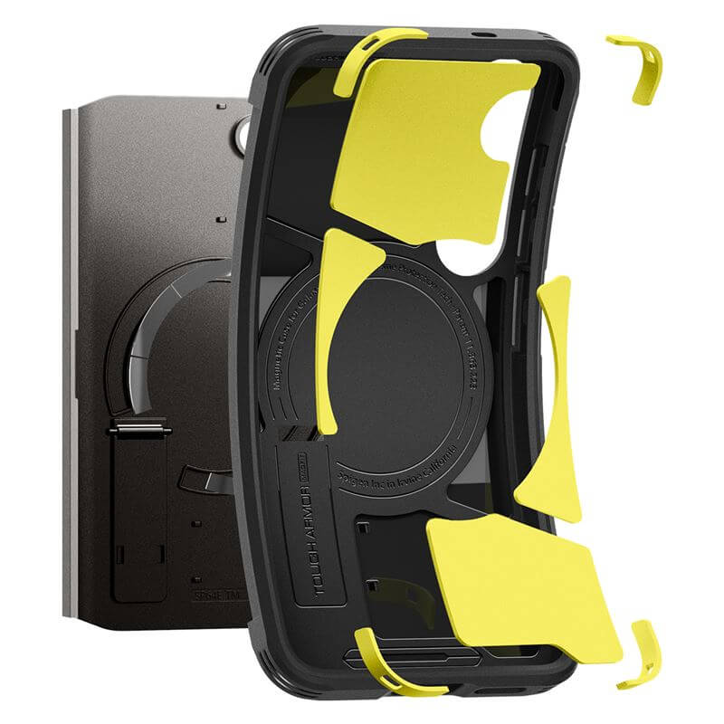 Magsafe Противоударен Калъф за Samsung S25 Plus, Spigen Tough Armor Case, Зелен (7)