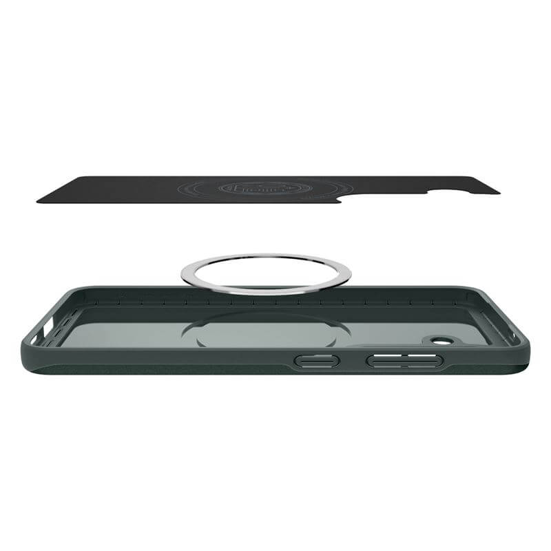 Magsafe Противоударен Калъф за Samsung S25, Spigen Thin Fit Magsafe Case, Зелен (8)